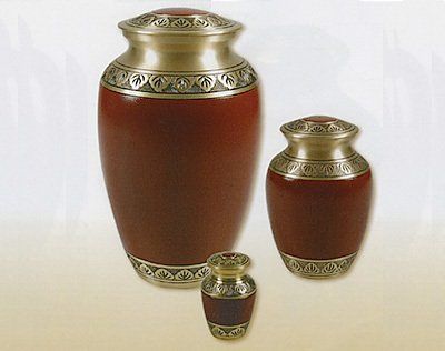 Cremation urn brass