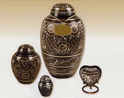 Cremation urn Midnite Ornate