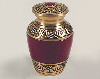 Cremation merchandise gold urn