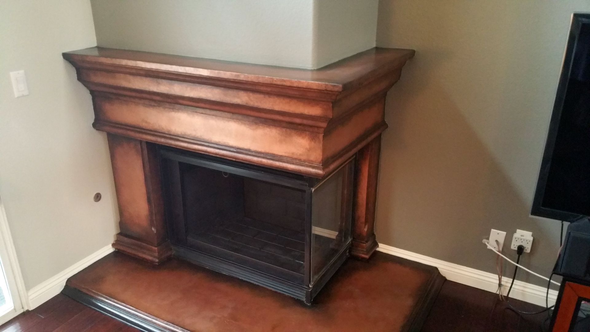 beautiful faux fireplace