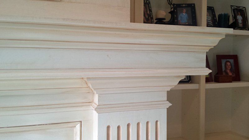 fireplace, glazed fireplace