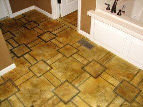 concrete overlay, bathroom floor overlay