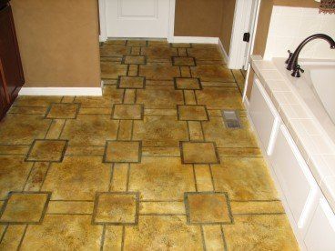 concrete overlay, bathroom floor overlay