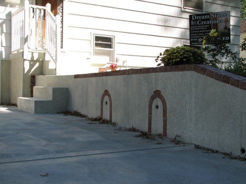 retaining wall overlay, concrete overlay, brick look