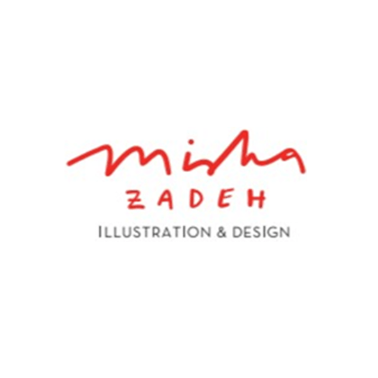 A logo for misha zadeh illustration and design