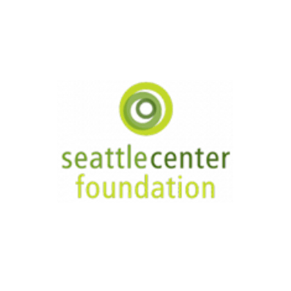 A logo for the seattle center foundation with a green circle