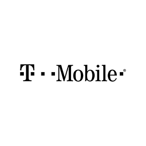 A black and white logo for t mobile on a white background.