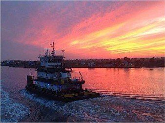sunset on water