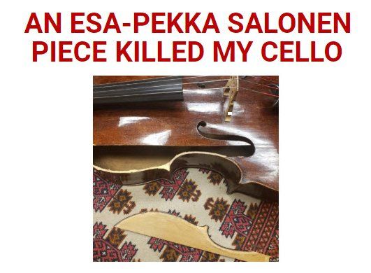 Otra historia de un violonchelo roto