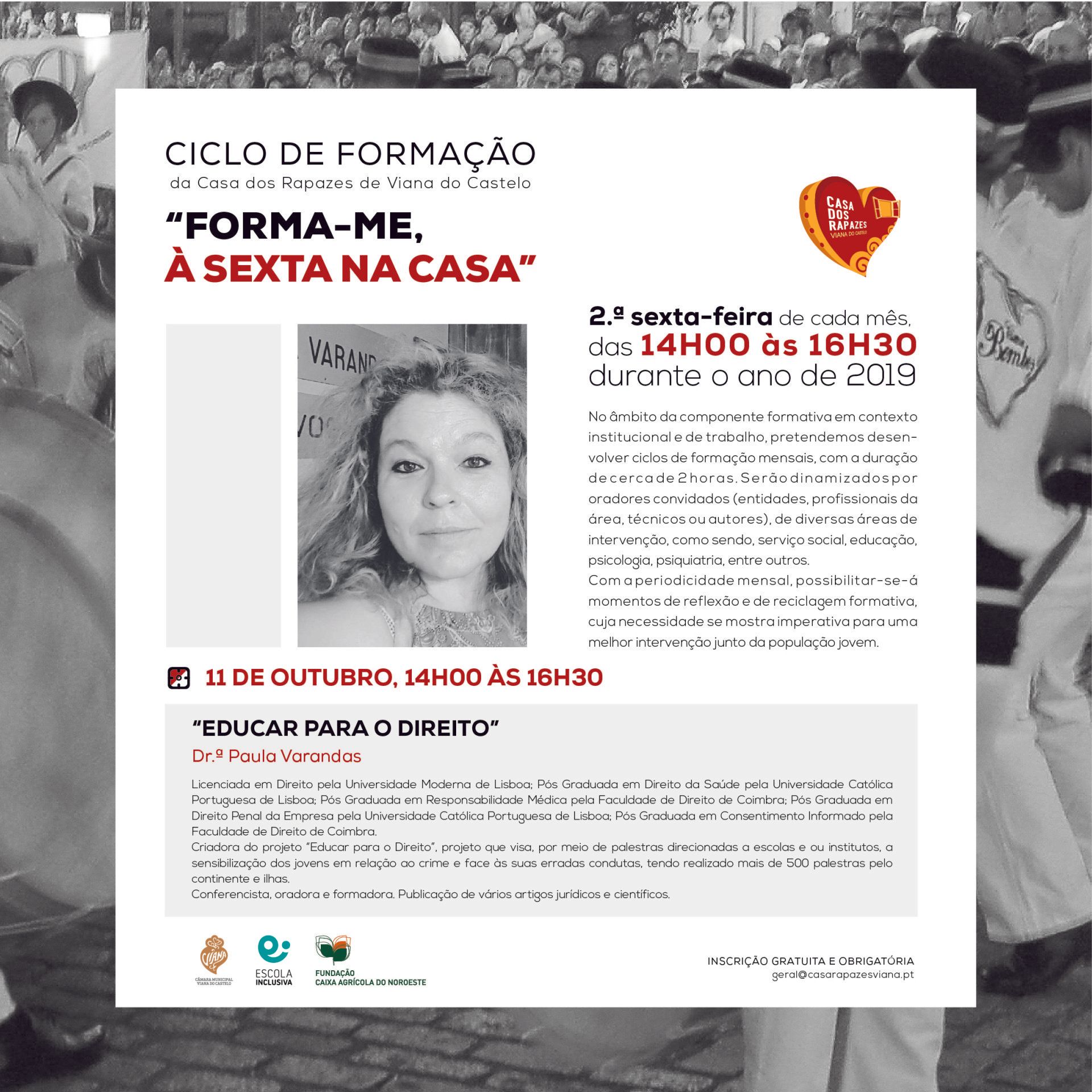 Cartaz Ciclo de Formação Outubro