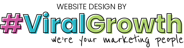 Logo for Viral Growth, a marketing company. Featuring a hashtag, company name, and tagline.