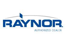 Raynor logo in blue and gray. Text reads 