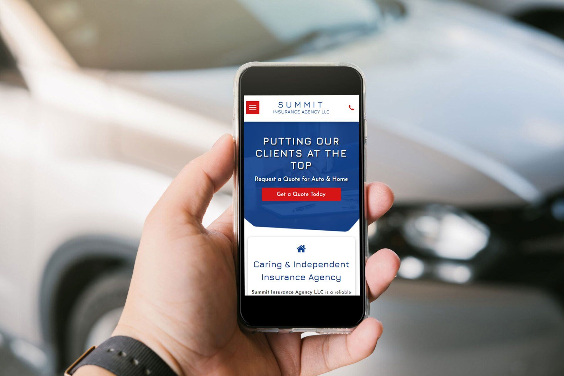 Man Contacting Auto Insurance – Winston-Salem, NC - Summit Insurance Agency LLC