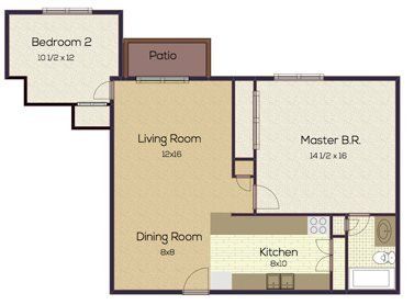 2 bed