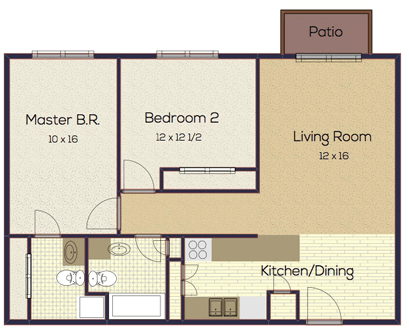 2 bed