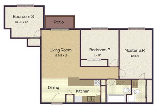3 bed