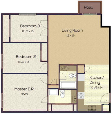 3 bed