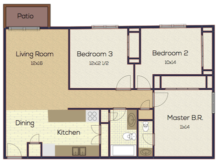 3 bed