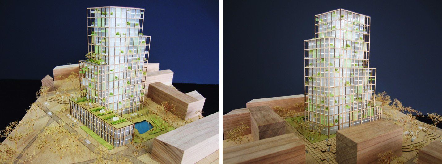 maquette foto prijsvraag Nieuw Zuid Hoogbouw Antwerpen