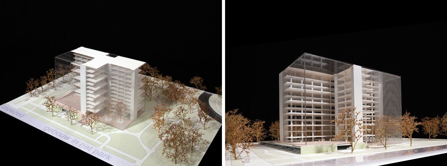 maquette foto Gebouw in het park Eindhoven