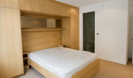 a newly installed bedroom