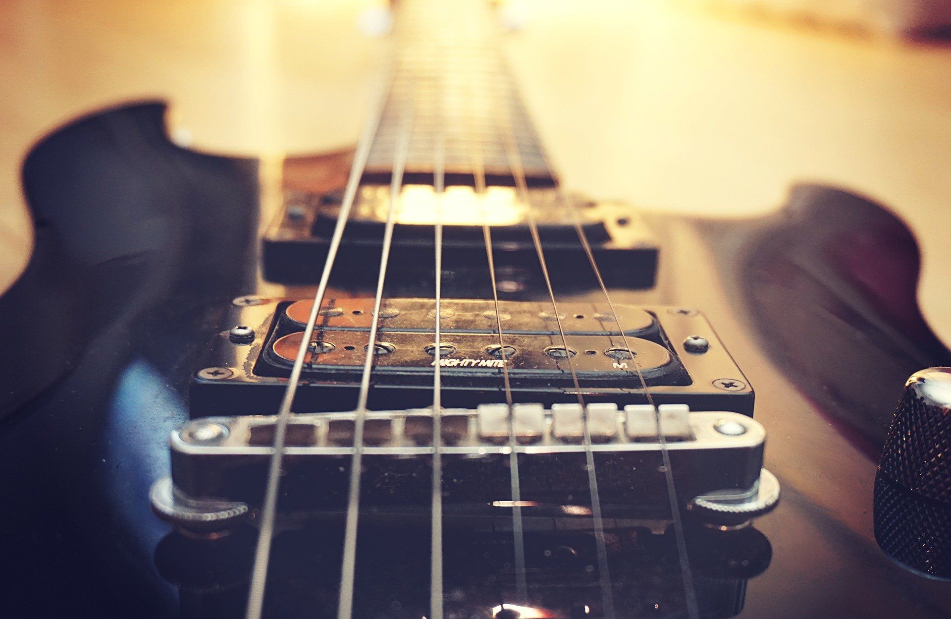 Guitar bridge and pickups