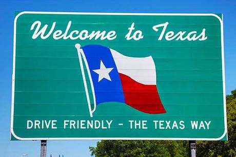 A highway sign that reads: 