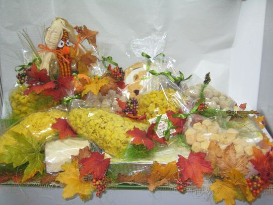 confezioni regalo di pasta e olive