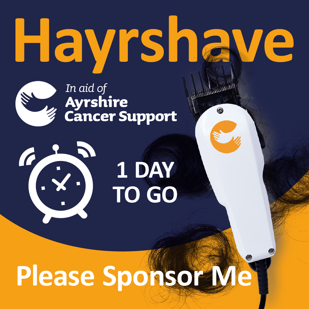 1 Day to go until my Hayrshave 1 Day to go until my Hayrshave
