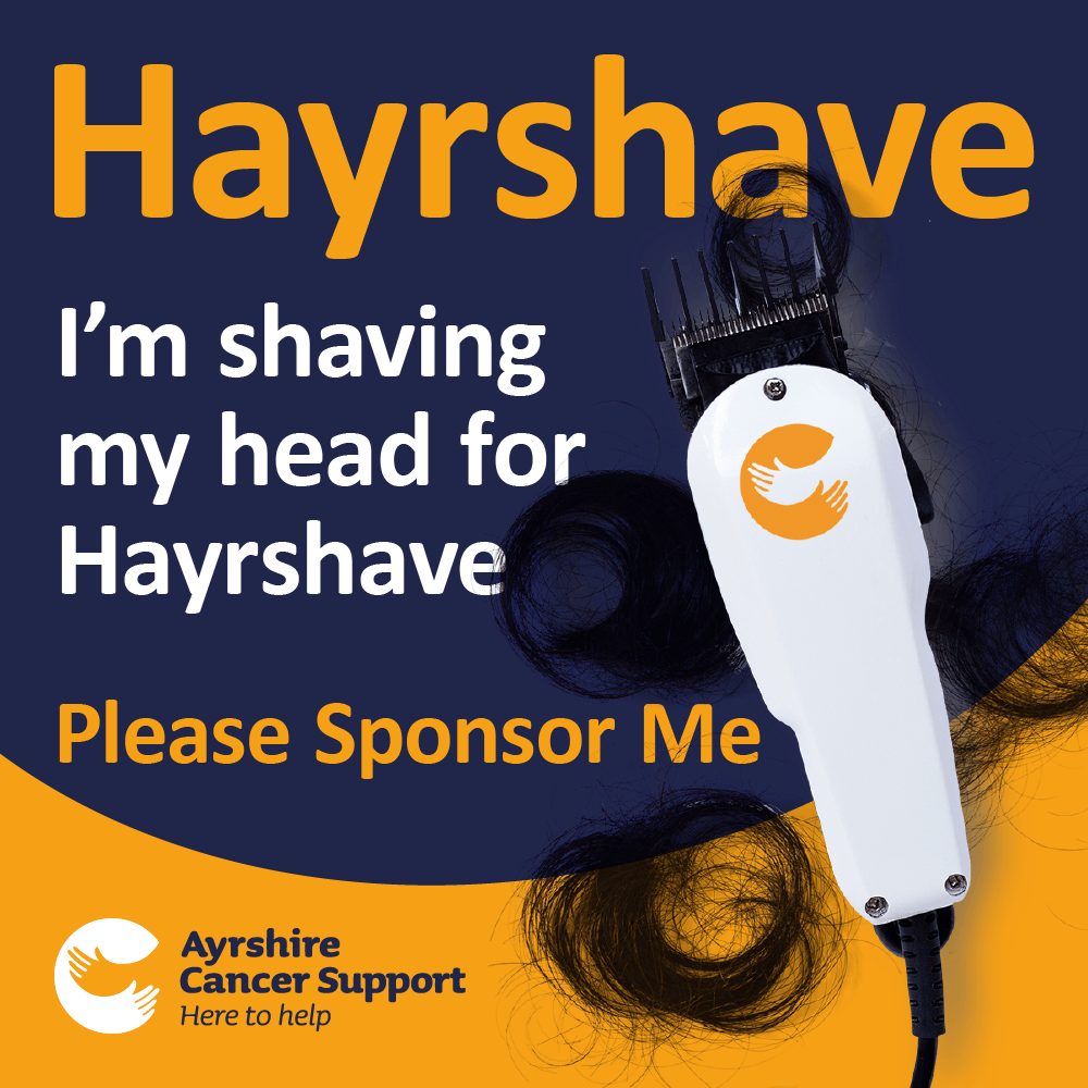I'm shaving my head for Hayrshave I'm shaving my head for Hayrshave