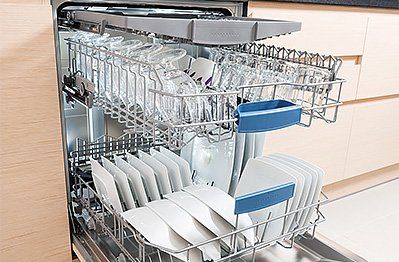 Dishwasher With Plates — Dishwashers in Saugerties, NY Dishwasher With Plates — Dishwashers in Saugerties, NY