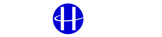 The letter h is in a blue circle on a white background.