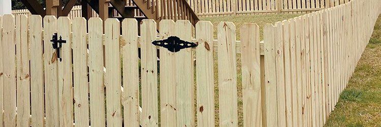 stained wood fence