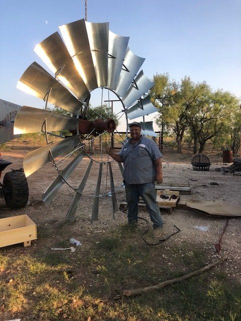 worker with windmill