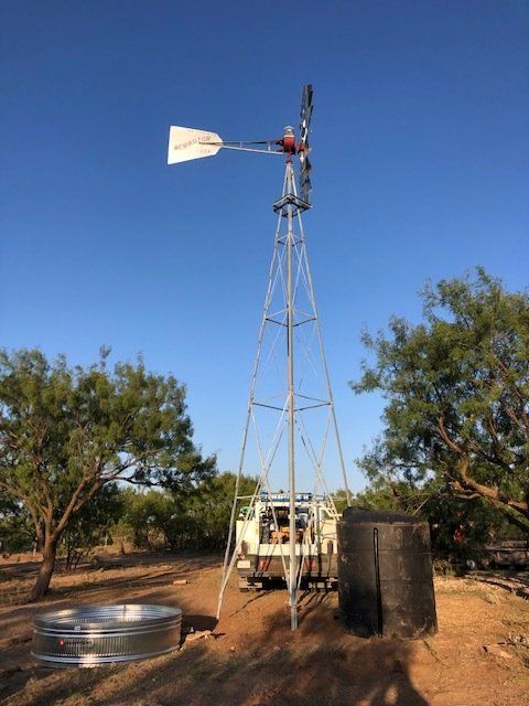 water pumping windmill installation