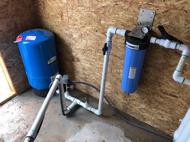 pressure tank and water filter