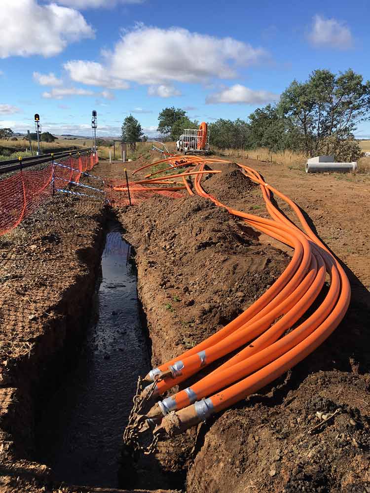 large orange tubes