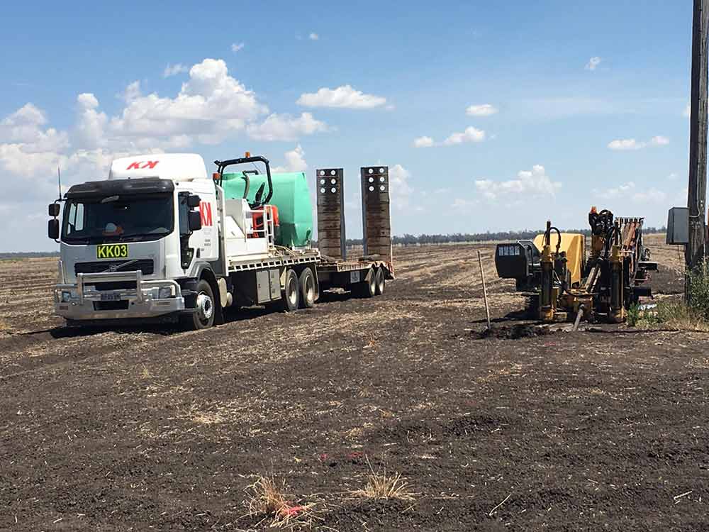 truck on dirt