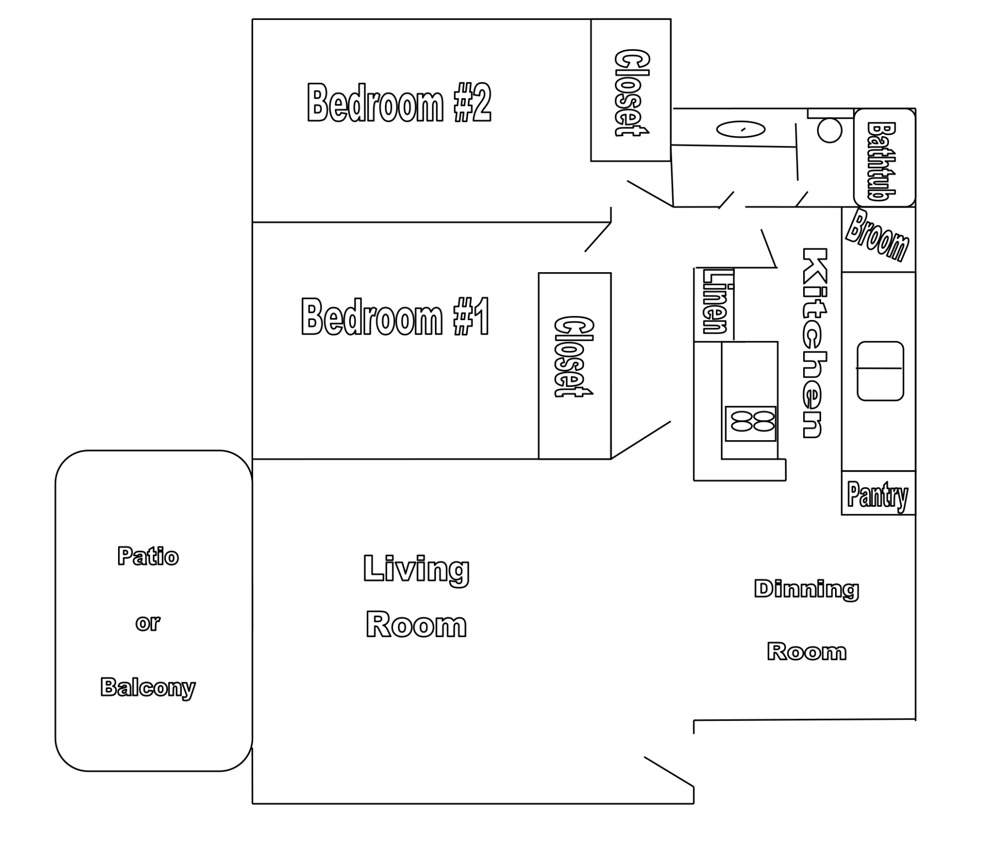 Two Bed One Bath
