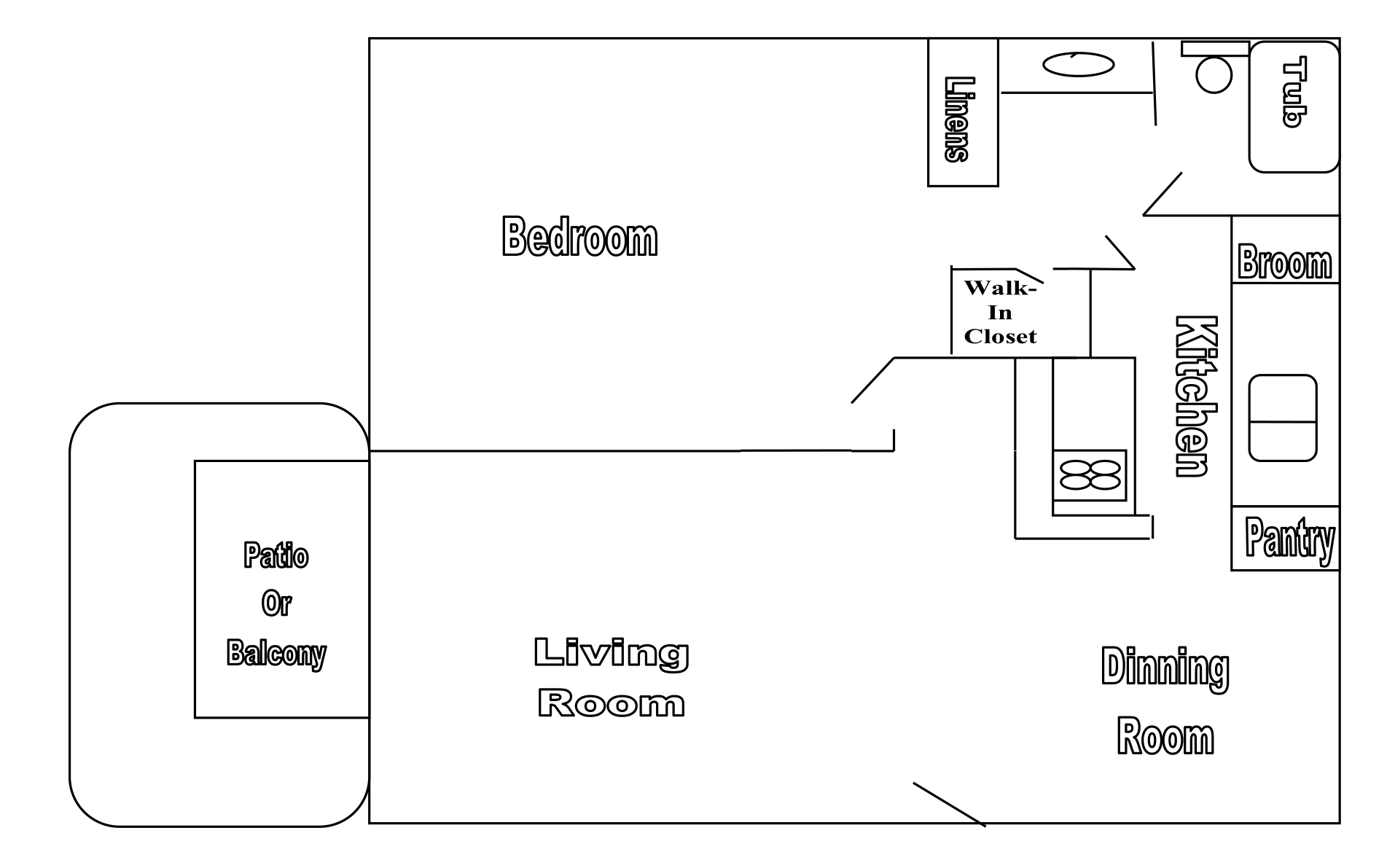 Corner One Bedroom