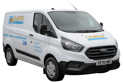 White van with Charter sign