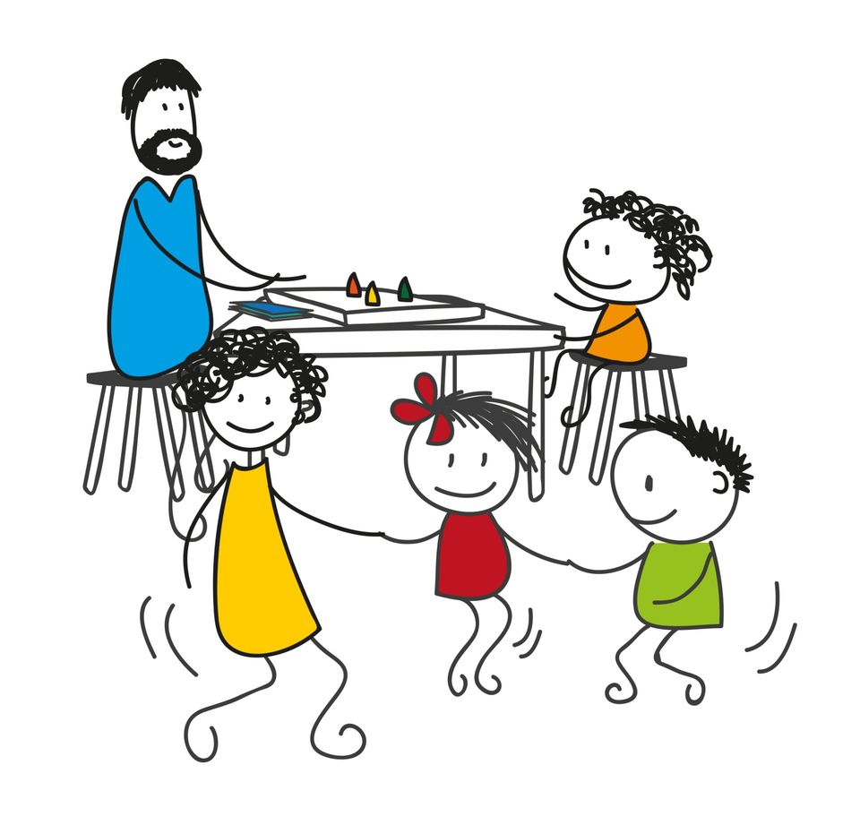 Familie beim spielen