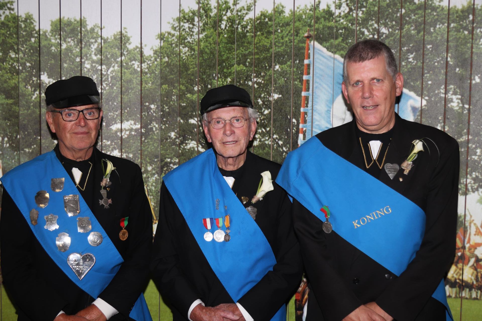 Jubilarissen 2019: vlnr Wim Klerks, Jan Geelen, Ton Kolmans