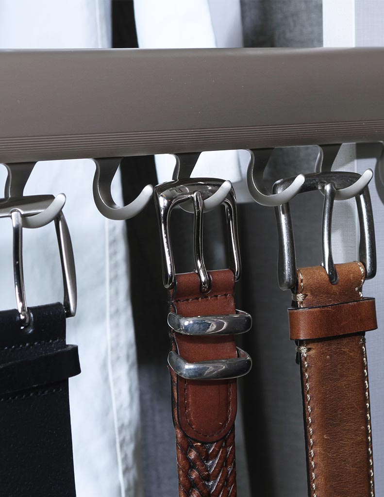 Belt rack closet organizer