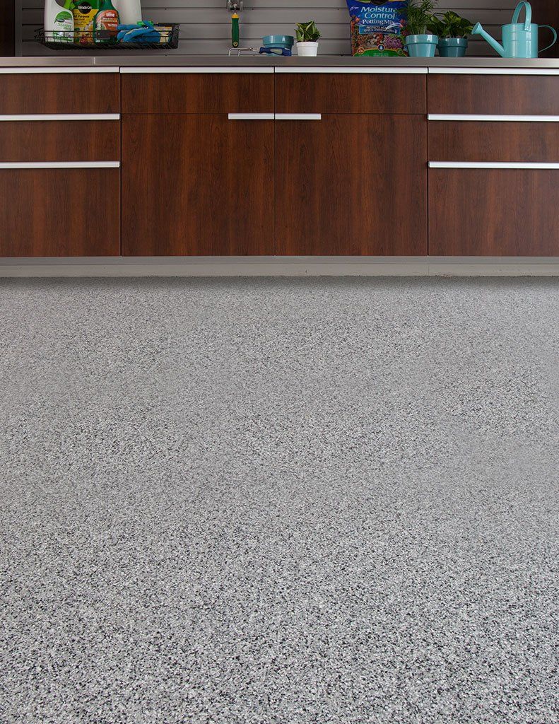 Installed garage epoxy floor coatings