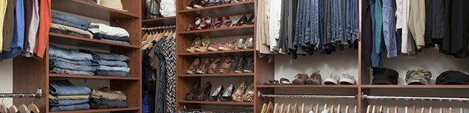 Mid-level custom closet storage