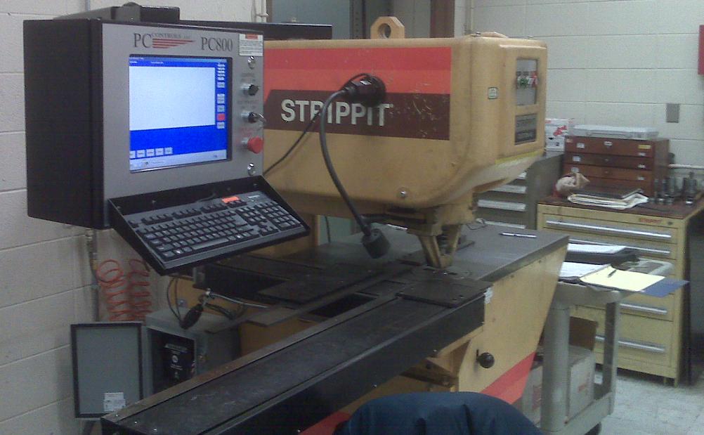 Control retrofit for Strippit single punch machine by PC Controls