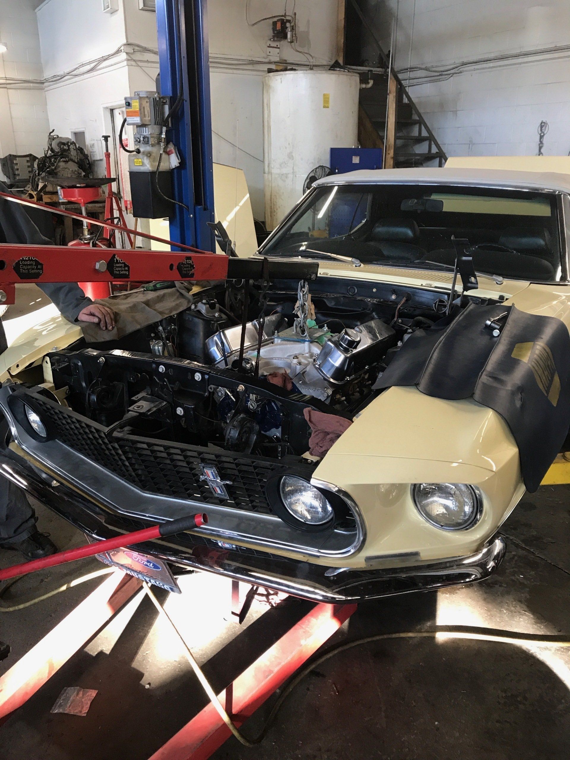 1969 ford mustang getting a mechanical restoration at lakeview automotive