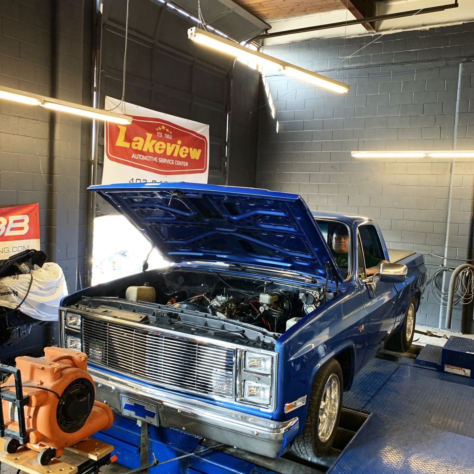 GM truck getting tuned at lakeview automotive