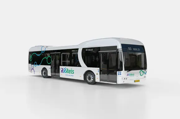 De witte RRReis bus